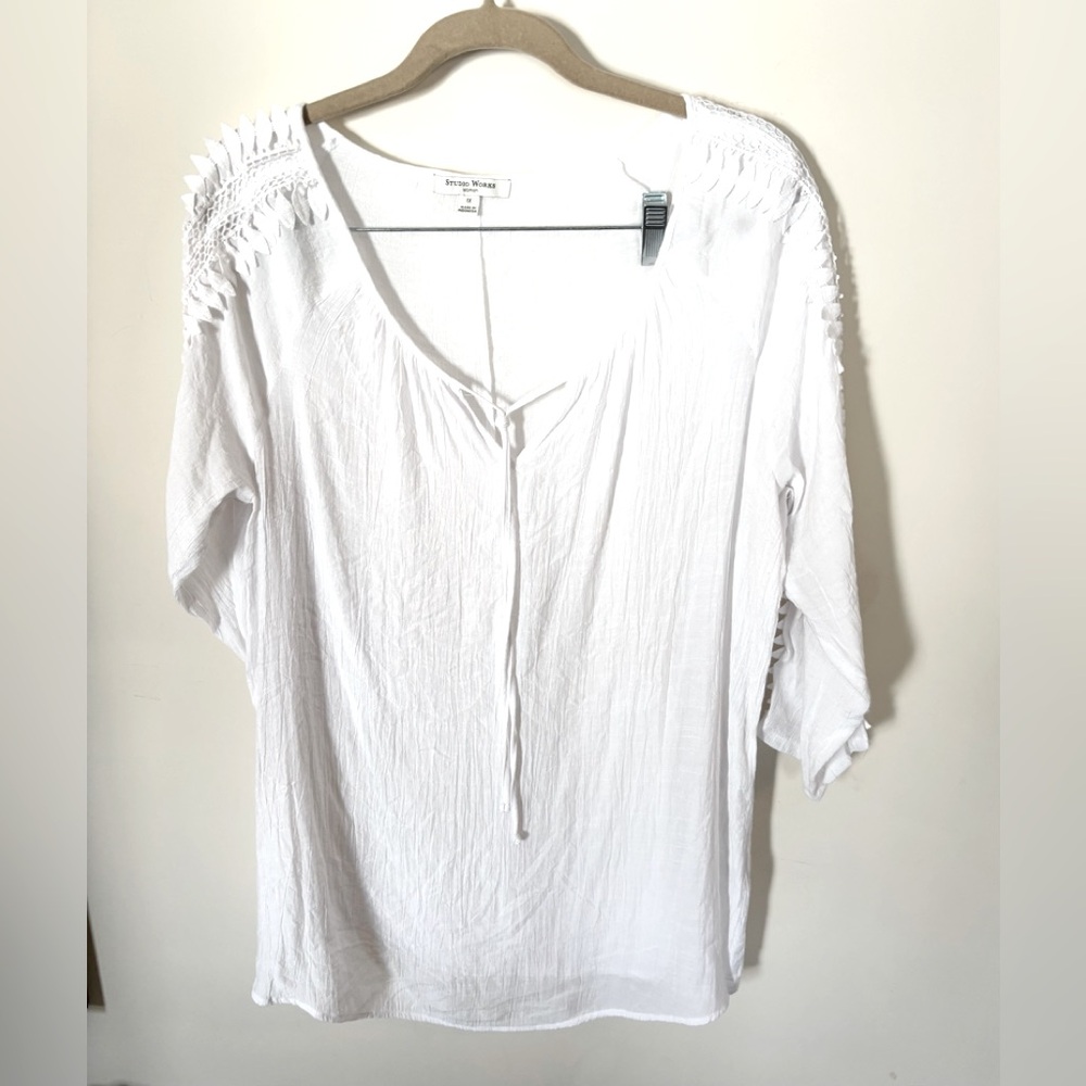 Studio Works white cotton tunic size 1 X
